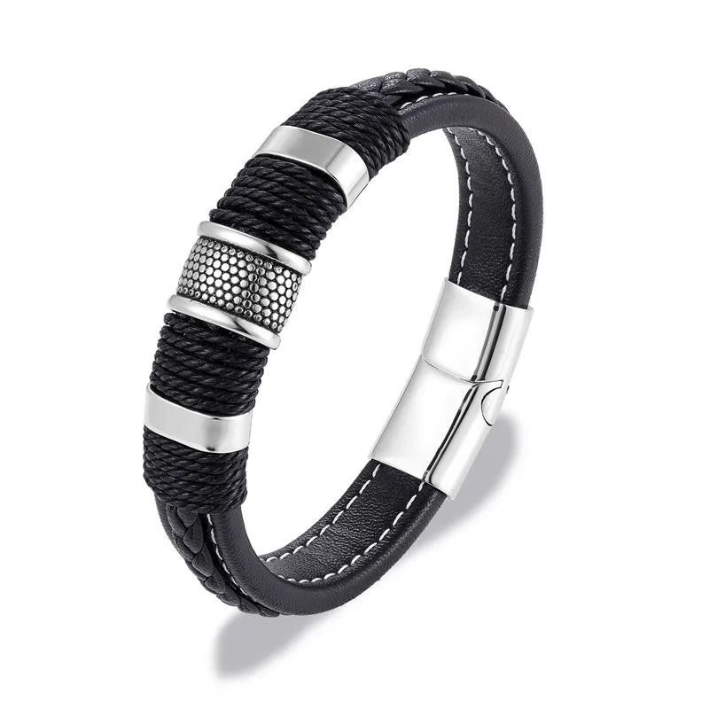Braided leather bracelet - ARLUVI
