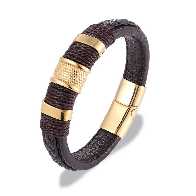 Braided leather bracelet - ARLUVI