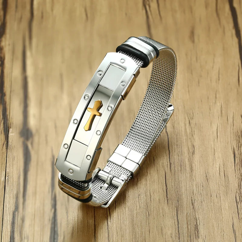 Men's stainless steel bracelet - ARLUVI