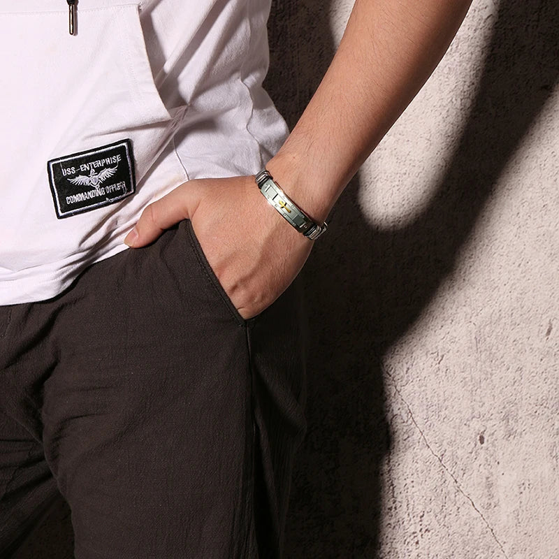 Men's stainless steel bracelet - ARLUVI