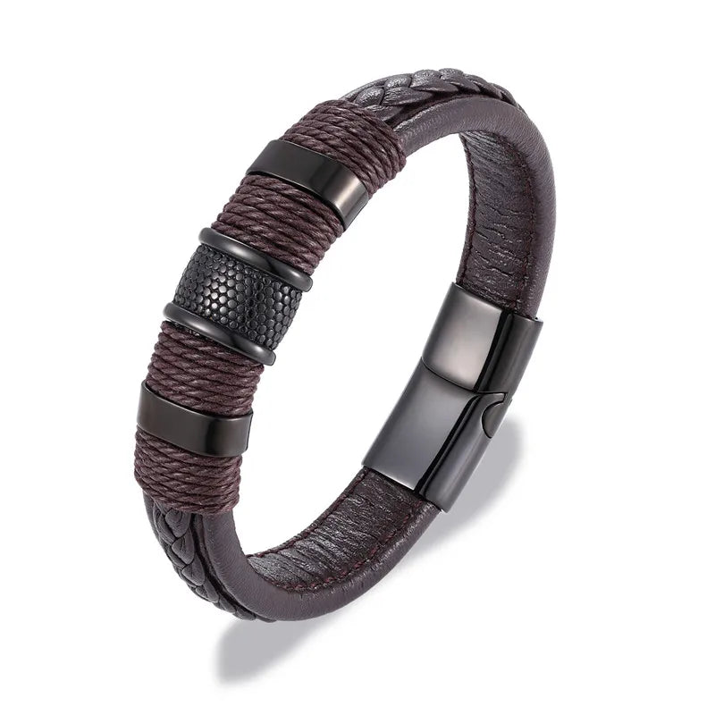 Braided leather bracelet - ARLUVI