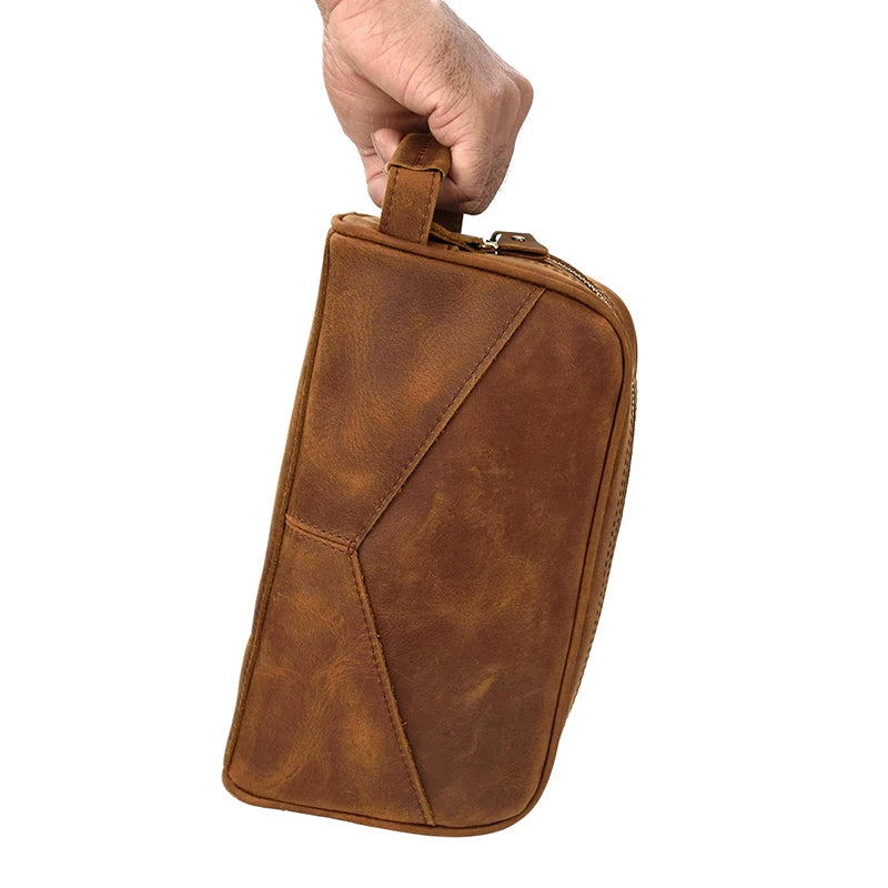 Tarnel™ Leather Toiletry Bag - ARLUVI