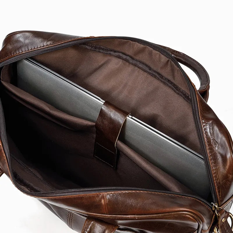 STRAVENOR™ Genuine Patent Leather Briefcase - ARLUVI