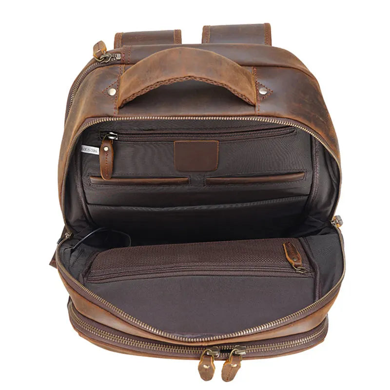 FLAVOR™ Genuine Leather 17" Laptop Backpack - ARLUVI