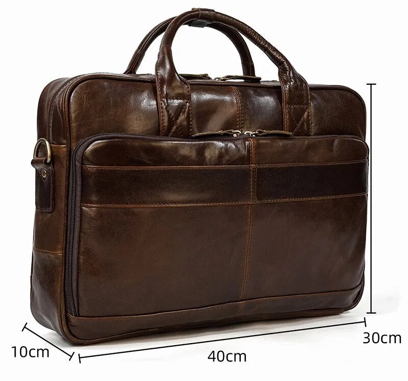 STRAVENOR™ Genuine Patent Leather Briefcase - ARLUVI