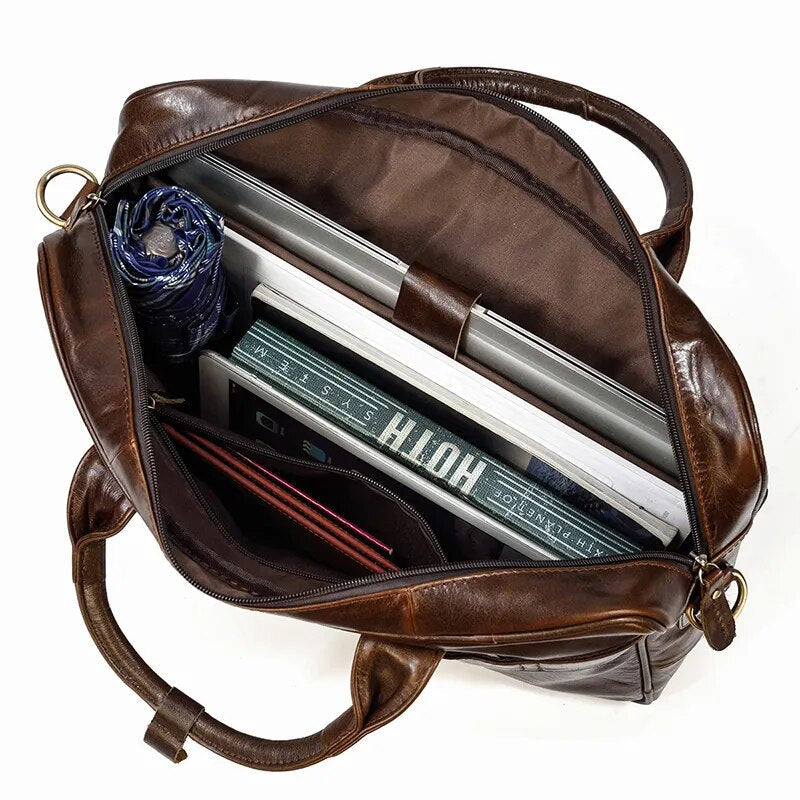 STRAVENOR™ Genuine Patent Leather Briefcase - ARLUVI