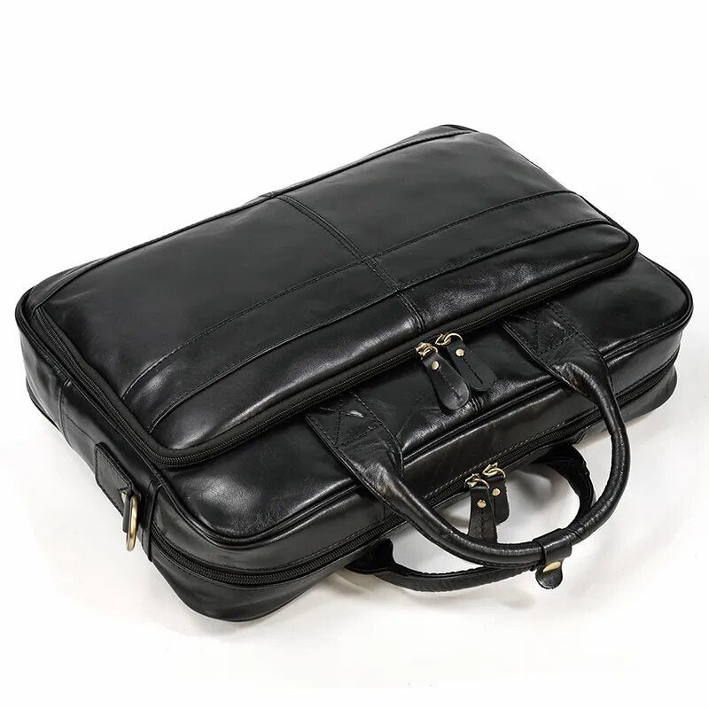 STRAVENOR™ Genuine Patent Leather Briefcase - ARLUVI