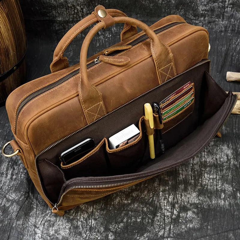MELVORAN™ Genuine Leather Briefcase - ARLUVI