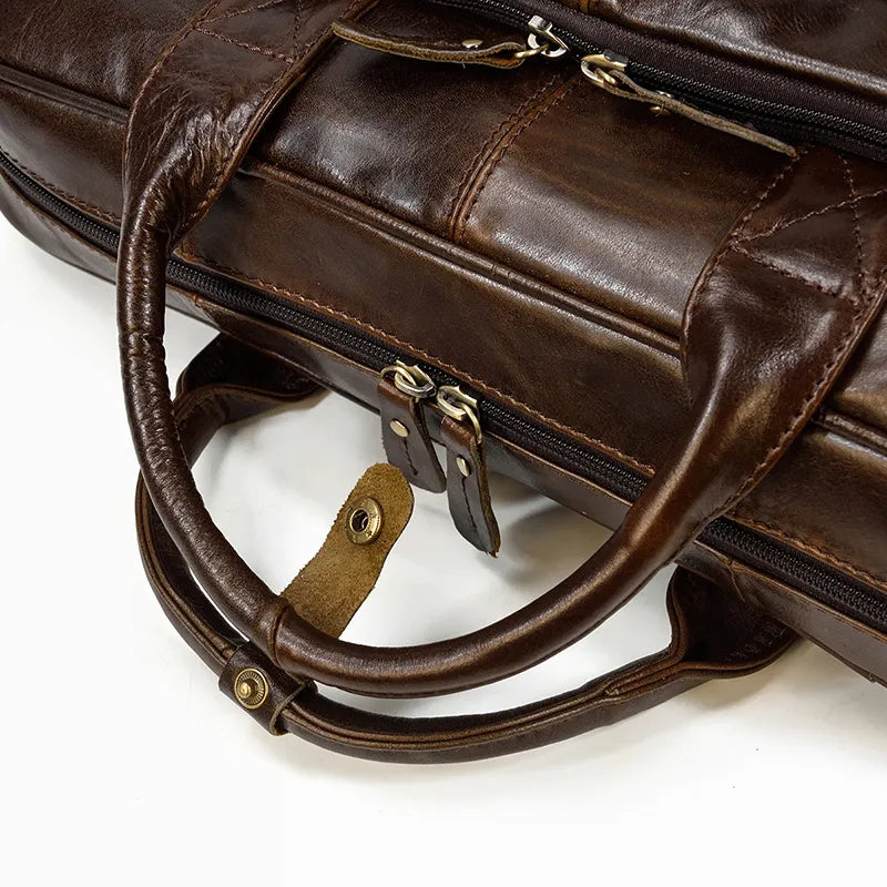 STRAVENOR™ Genuine Patent Leather Briefcase - ARLUVI