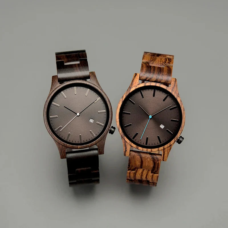 Elias Walnut Wood Quartz Watch - ARLUVI