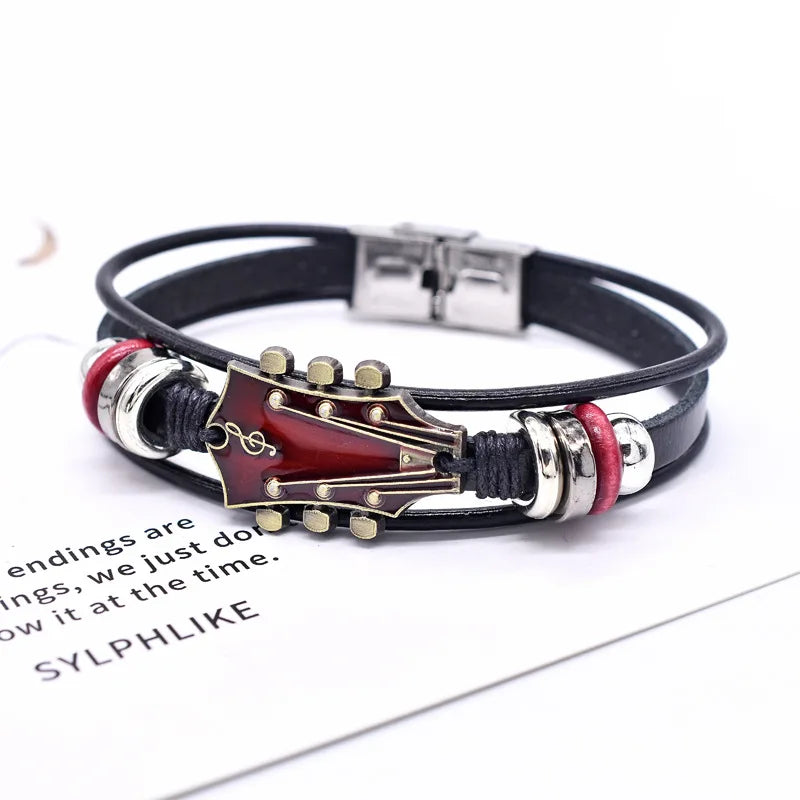 Leather Guitar Bracelet - ARLUVI
