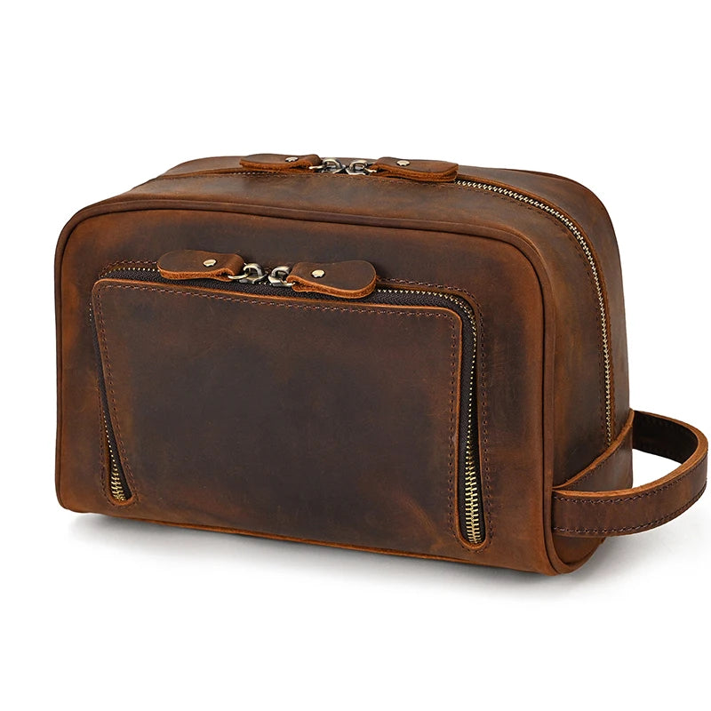 Tarnel™ Leather Toiletry Bag - ARLUVI
