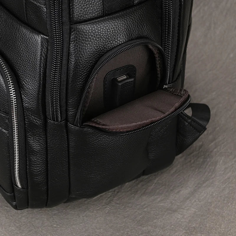 CORVANOR™ Genuine Leather 17" Laptop Backpack - ARLUVI