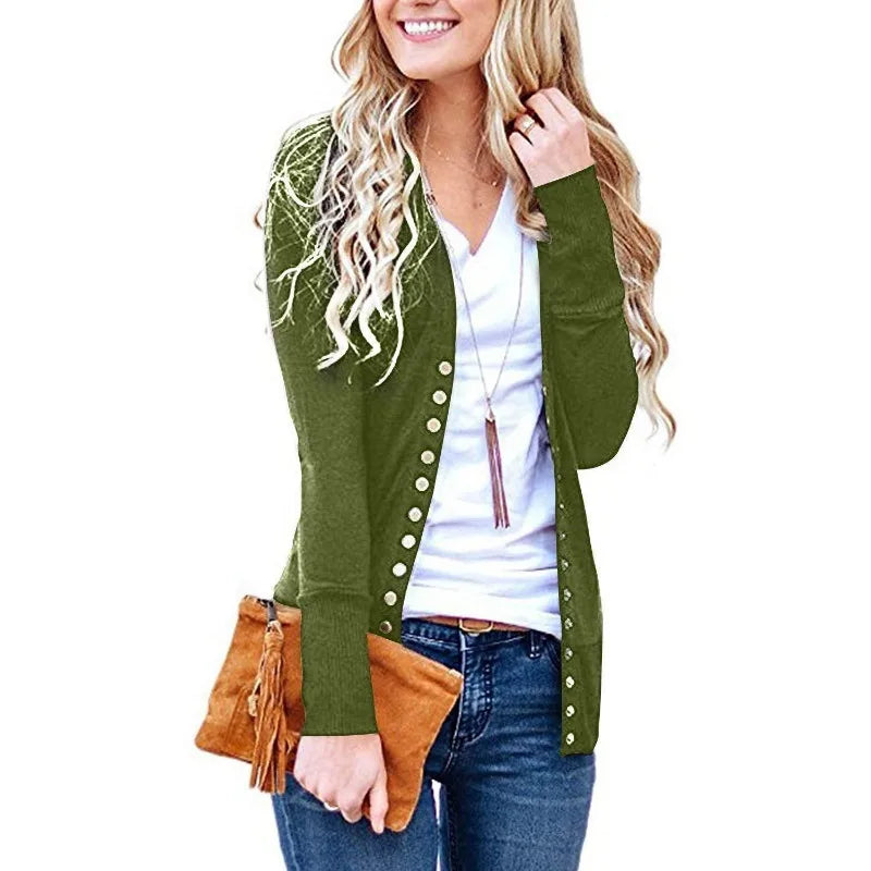 OREVINA™ V-Neck Cardigan - ARLUVI