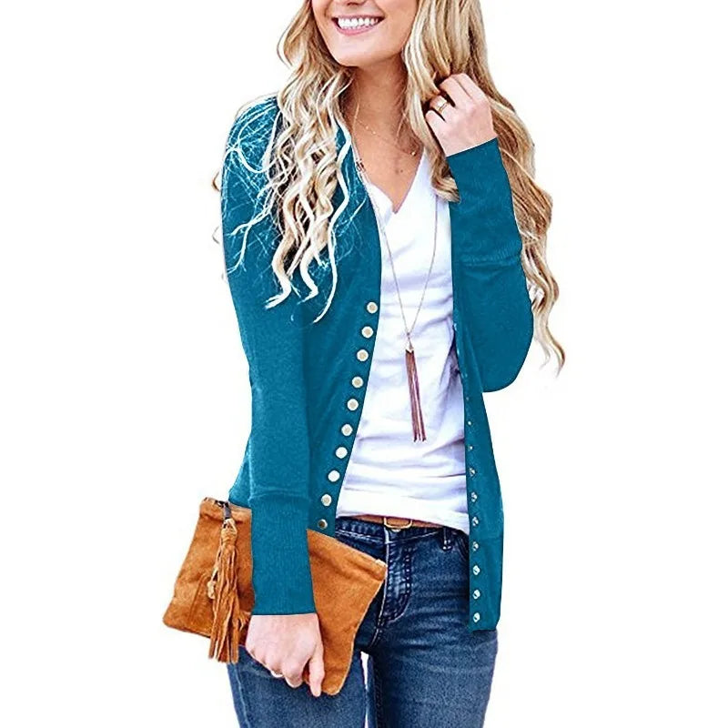 OREVINA™ V-Neck Cardigan - ARLUVI