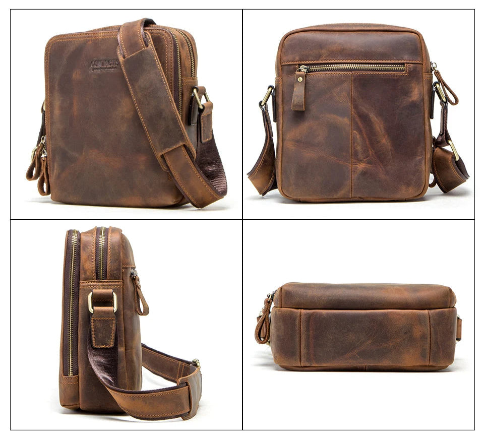 Vindex Leather Crossbody Bag - ARLUVI