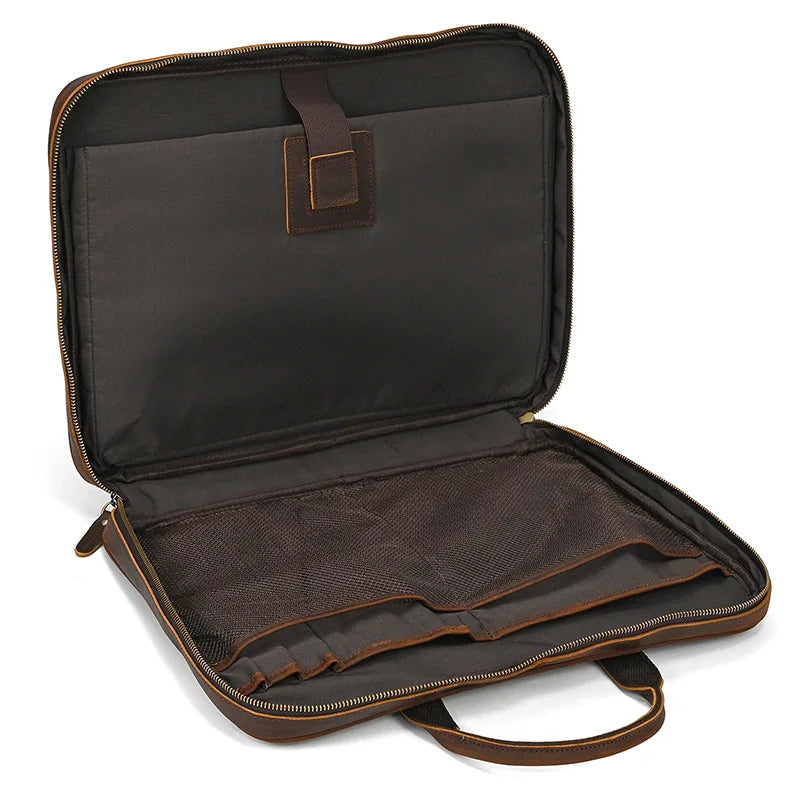 VALCORT™ Men's Genuine Leather Executive Briefcase - ARLUVI