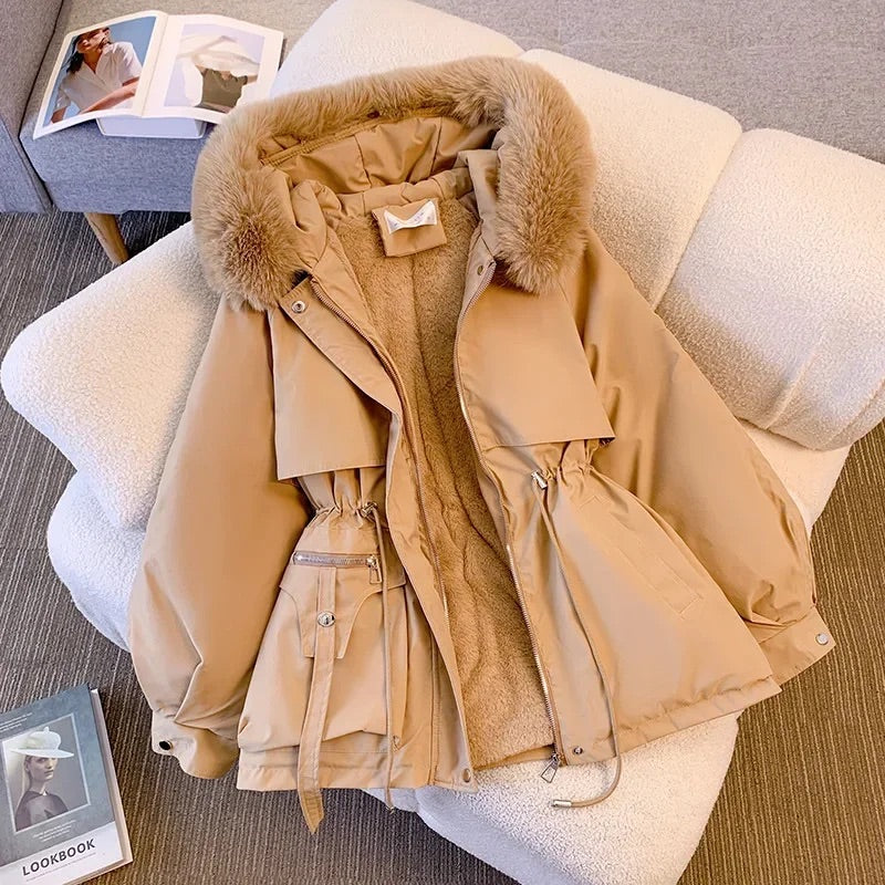 Regala Fur Collar Coat - ARLUVI