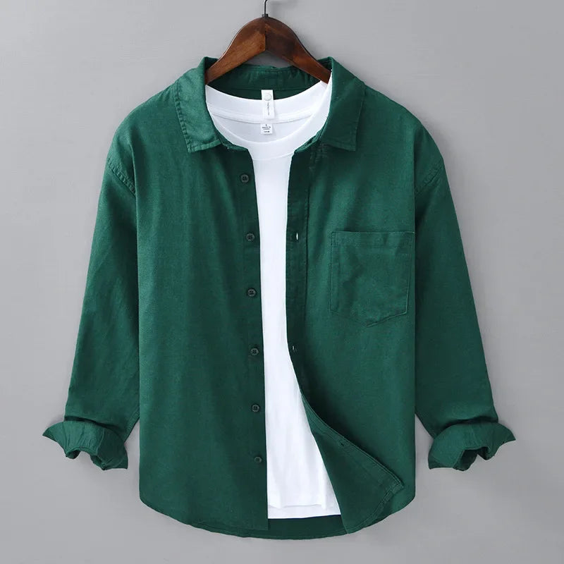 CORVINOR™ Cotton and Linen Shirt - ARLUVI