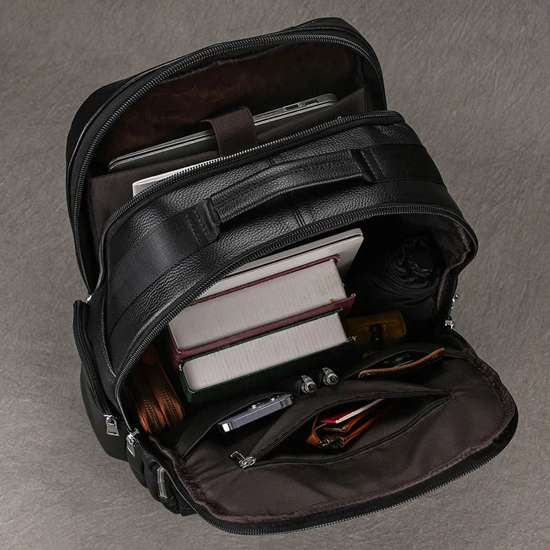 CORVANOR™ Genuine Leather 17" Laptop Backpack - ARLUVI