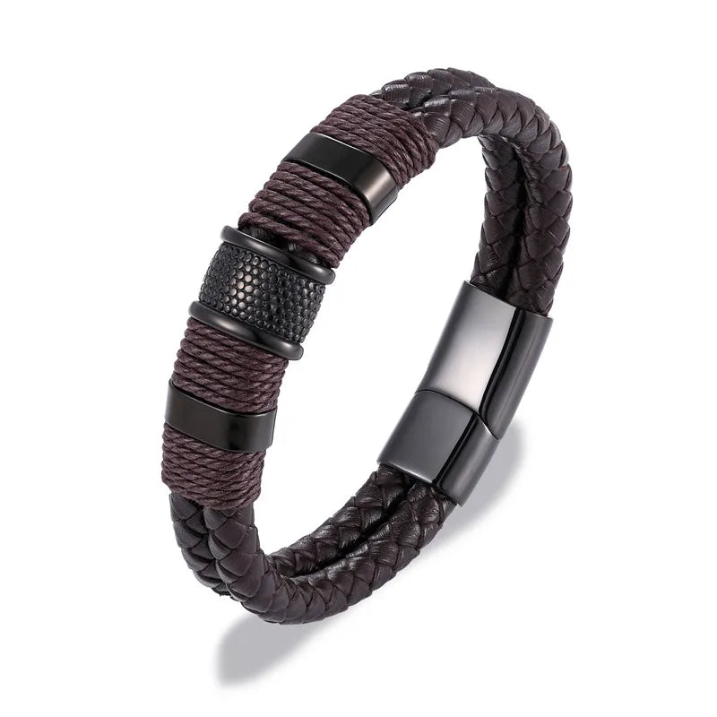 Braided leather bracelet - ARLUVI