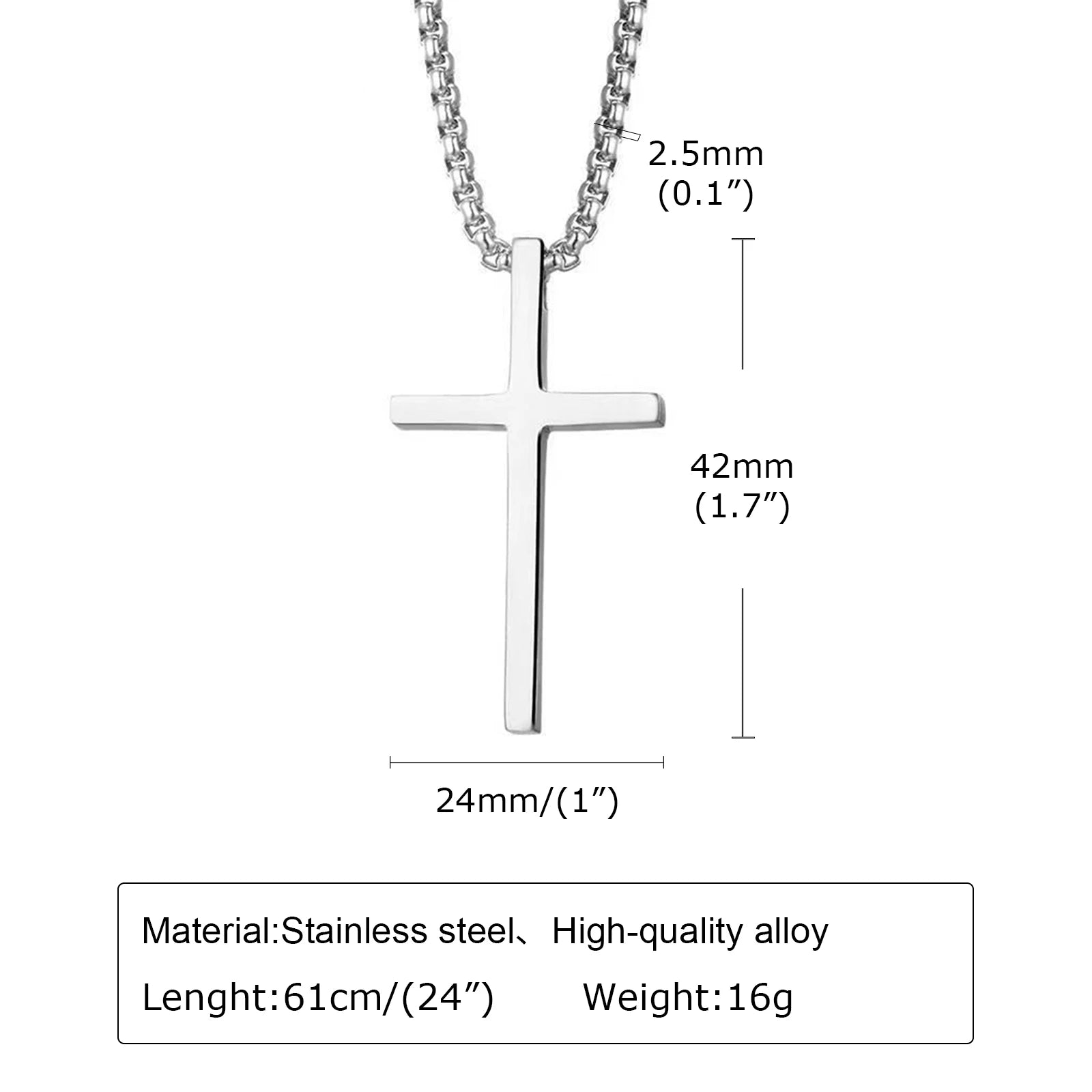 Unisex Cross Necklace - ARLUVI