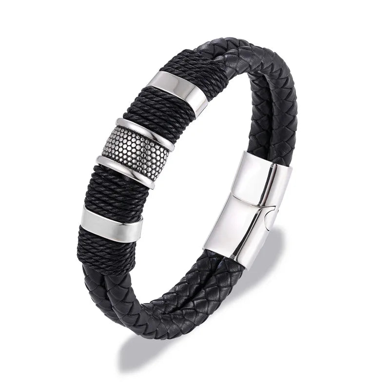 Braided leather bracelet - ARLUVI