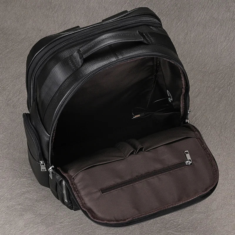 CORVANOR™ Genuine Leather 17" Laptop Backpack - ARLUVI