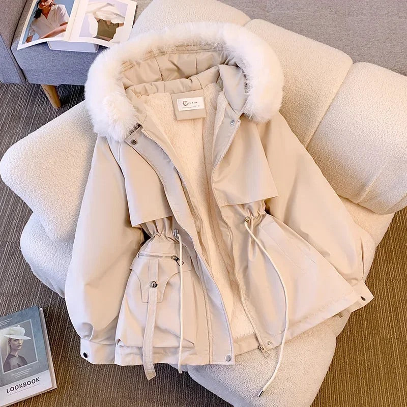 Regala Fur Collar Coat - ARLUVI