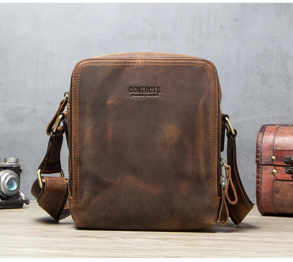 Vindex Leather Crossbody Bag - ARLUVI