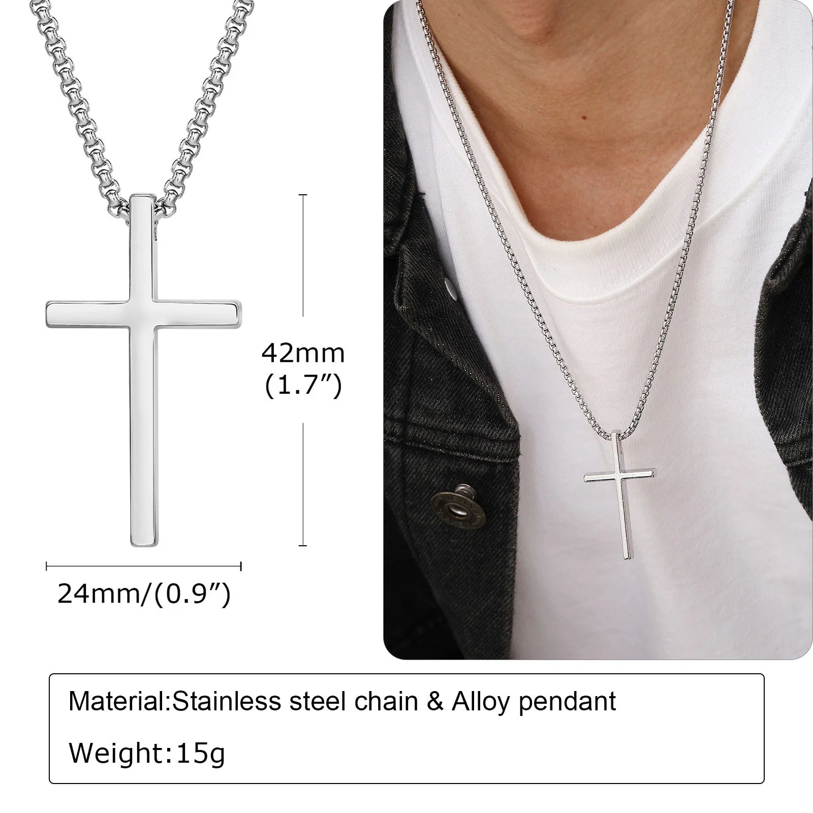 Unisex Cross Necklace - ARLUVI