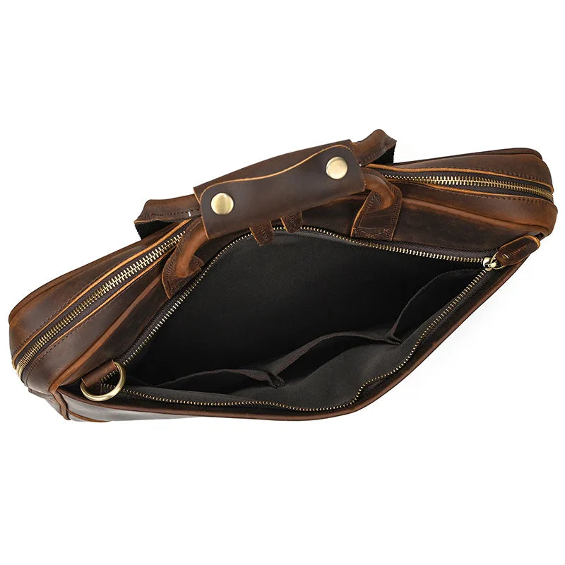 VALCORT™ Men's Genuine Leather Executive Briefcase - ARLUVI