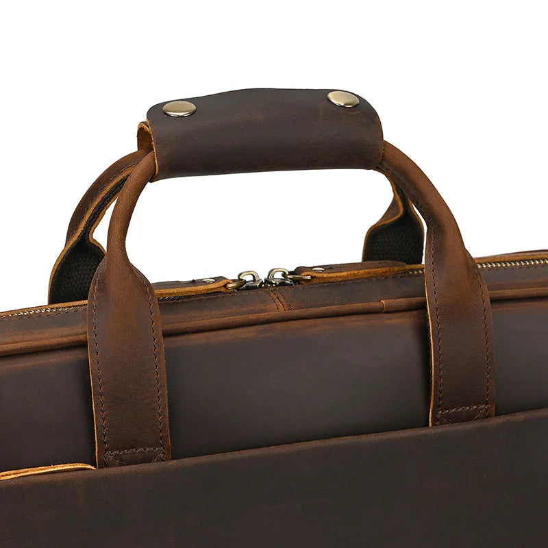 VALCORT™ Men's Genuine Leather Executive Briefcase - ARLUVI