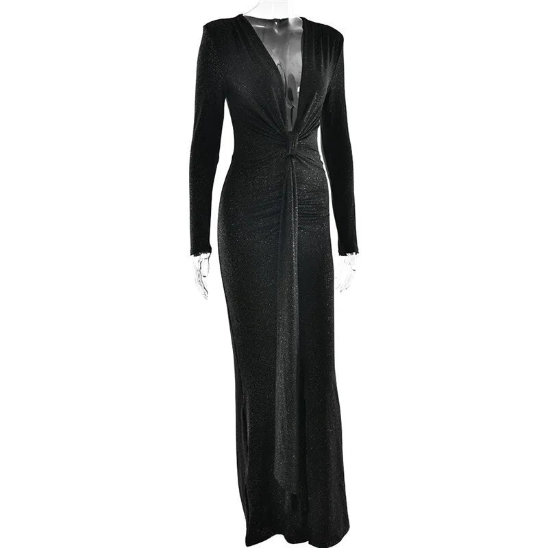 Dionara Bloom™ long fitted dress with cutouts - ARLUVI