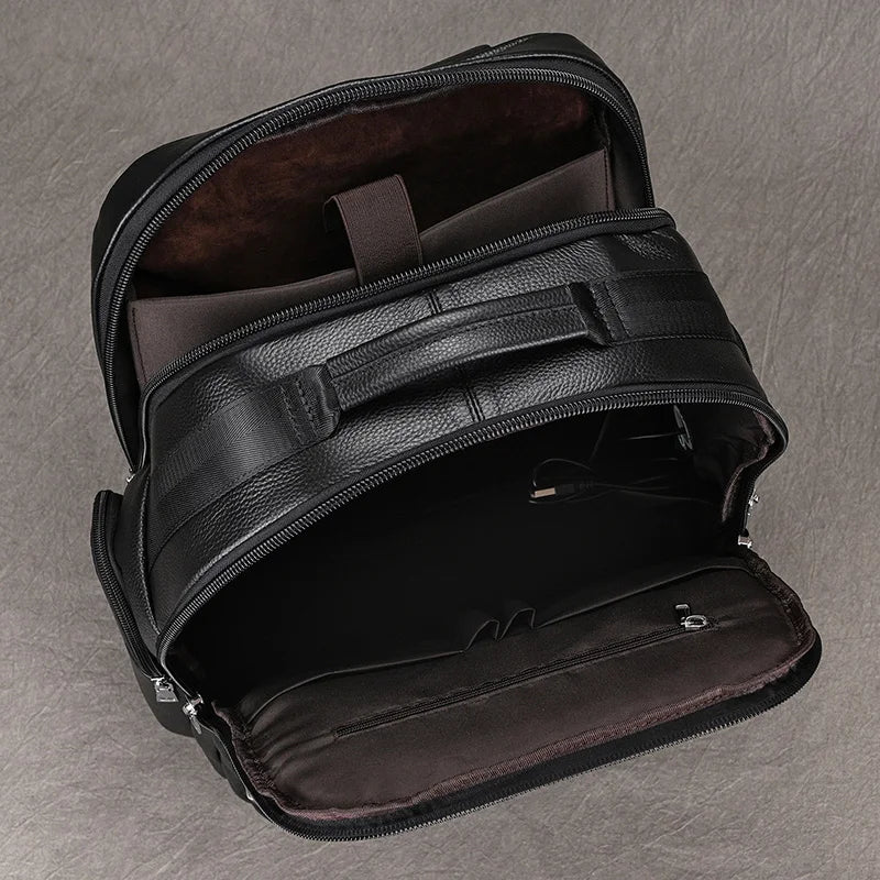 CORVANOR™ Genuine Leather 17" Laptop Backpack - ARLUVI