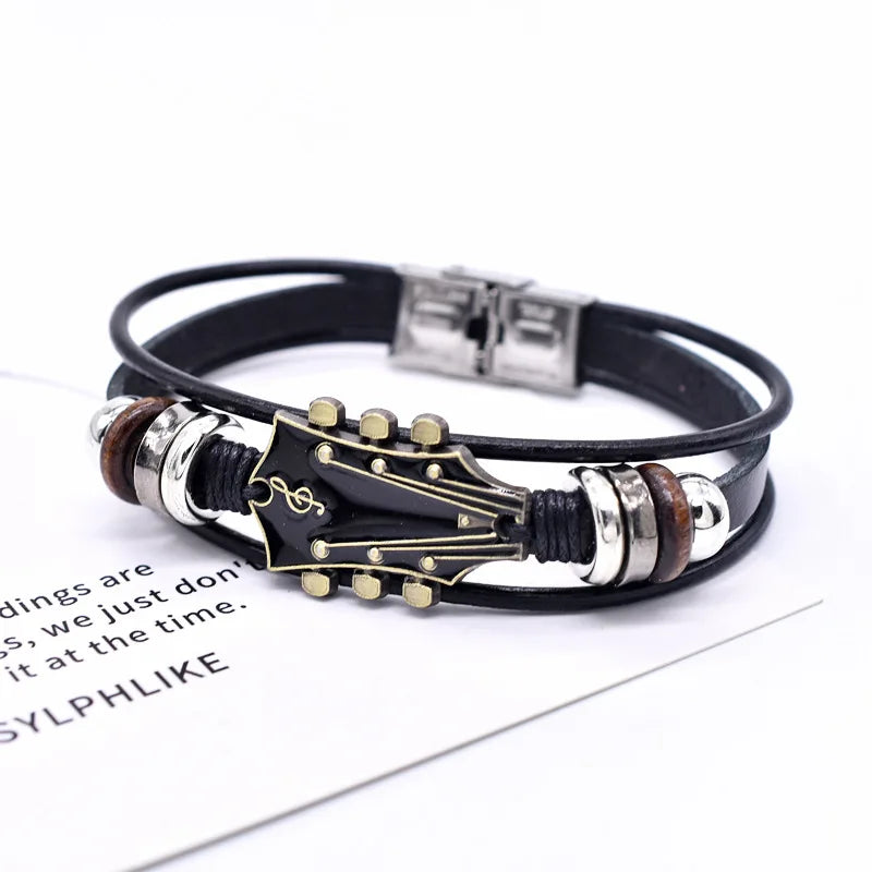 Leather Guitar Bracelet - ARLUVI