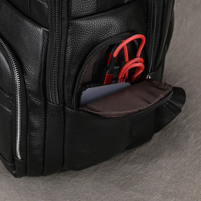 CORVANOR™ Genuine Leather 17" Laptop Backpack - ARLUVI