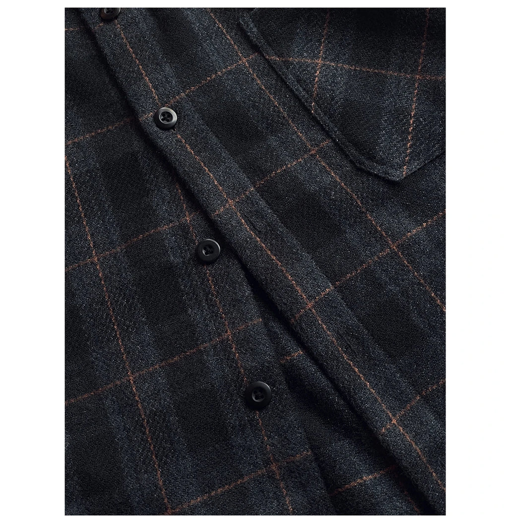 Darynos Casual Plaid Flannel Shirt