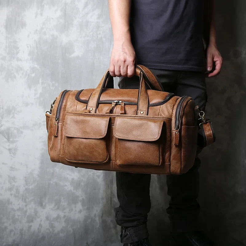 KALVORN™ Genuine Leather Travel Bag - ARLUVI