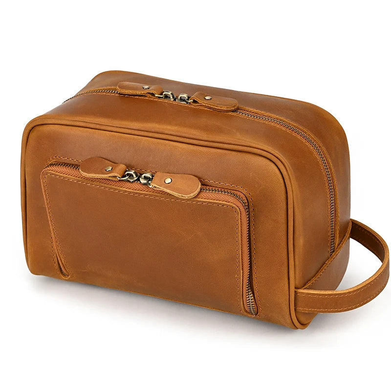 Tarnel™ Leather Toiletry Bag - ARLUVI