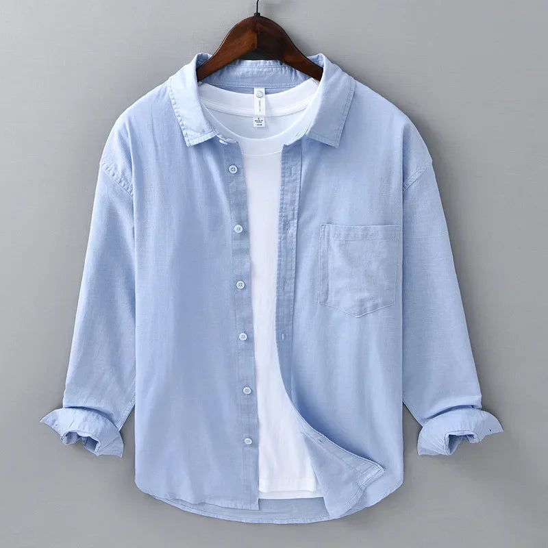 CORVINOR™ Cotton and Linen Shirt - ARLUVI