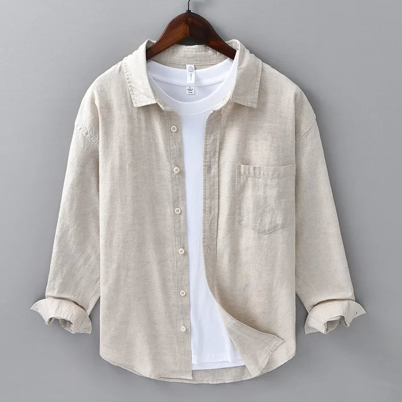CORVINOR™ Cotton and Linen Shirt - ARLUVI