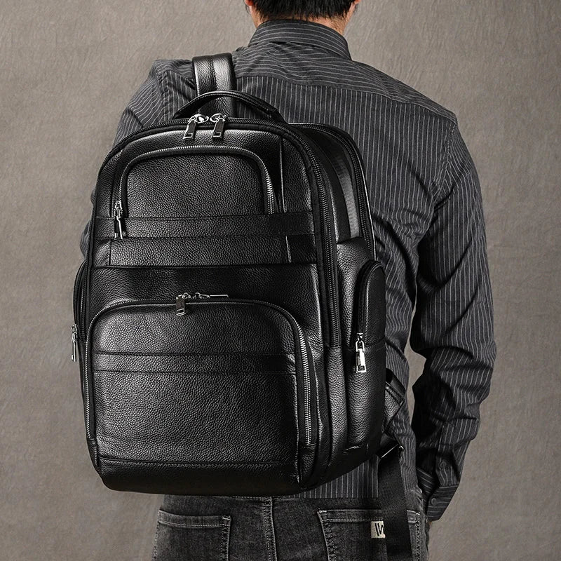 CORVANOR™ Genuine Leather 17" Laptop Backpack - ARLUVI