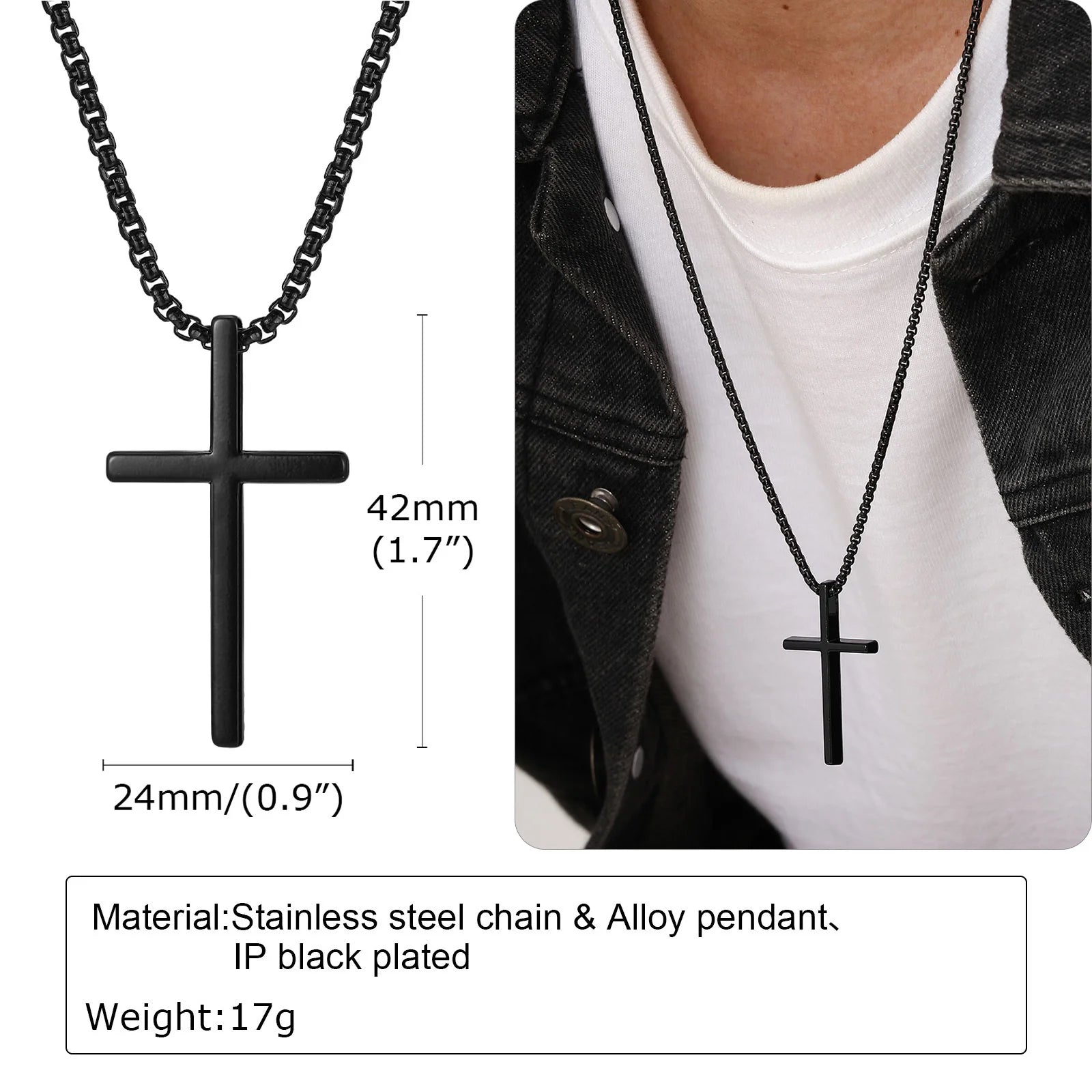 Unisex Cross Necklace - ARLUVI