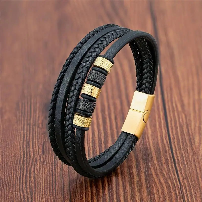 Punk Multi-Layer Leather Bracelet - ARLUVI