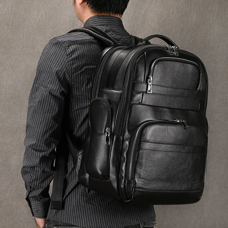 CORVANOR™ Genuine Leather 17" Laptop Backpack - ARLUVI