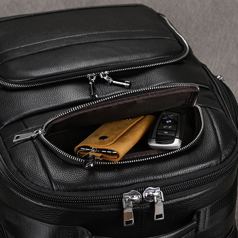 CORVANOR™ Genuine Leather 17" Laptop Backpack - ARLUVI