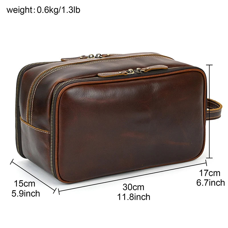 Revaux™ Leather Toiletry Bag - ARLUVI