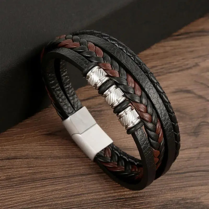 Punk Multi-Layer Leather Bracelet - ARLUVI