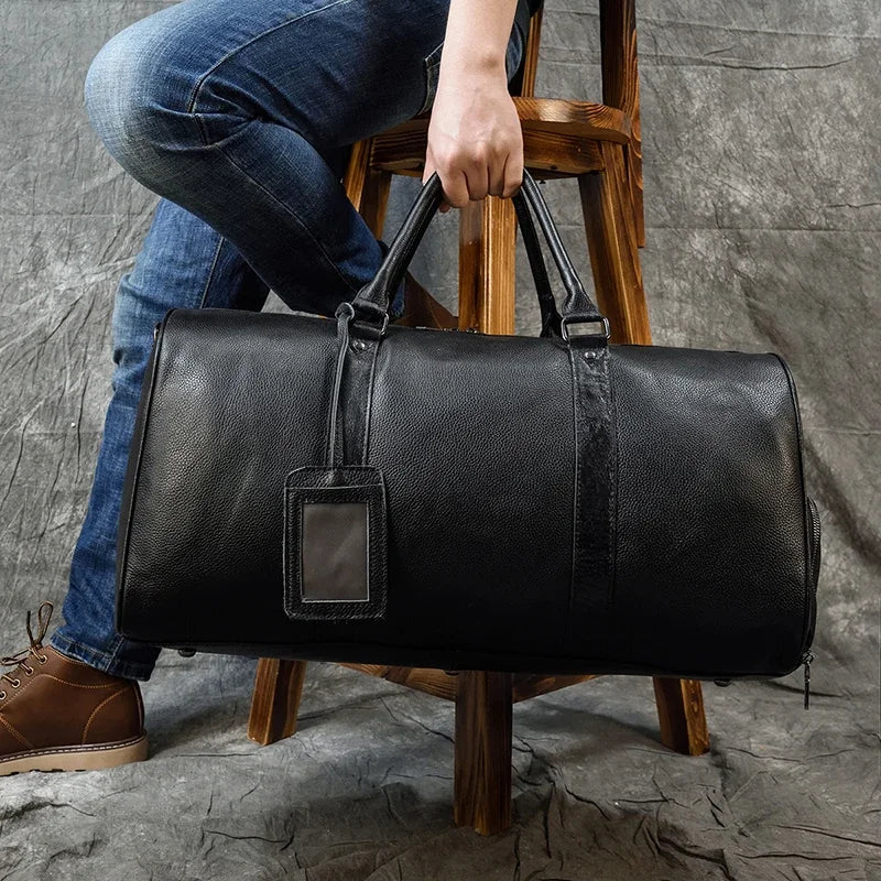 CRAVION™ Genuine Leather Executive Travel Bag - ARLUVI